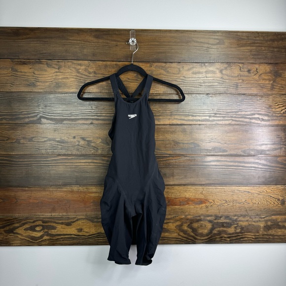 Speedo Fastskin LZR Pure Valor Open Back Kneeskin Tech Suit Swimsuit Size 22 - Picture 4 of 9